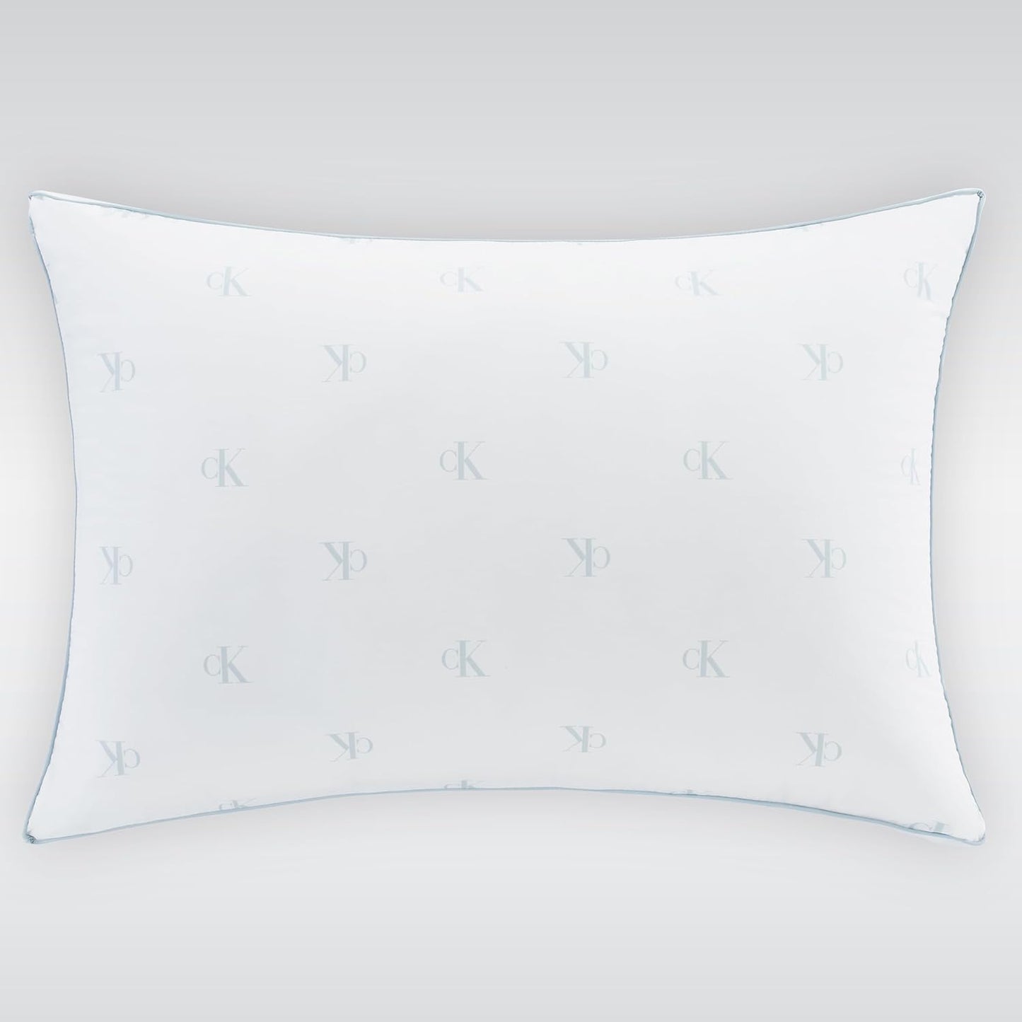 Dluxe Ave. ( QUEEN ) Calvin Klein Logo { EXTRA FIRM } 20" x 28" Set of 2 Bed Pillows/ White, Luxury Hotel Quality