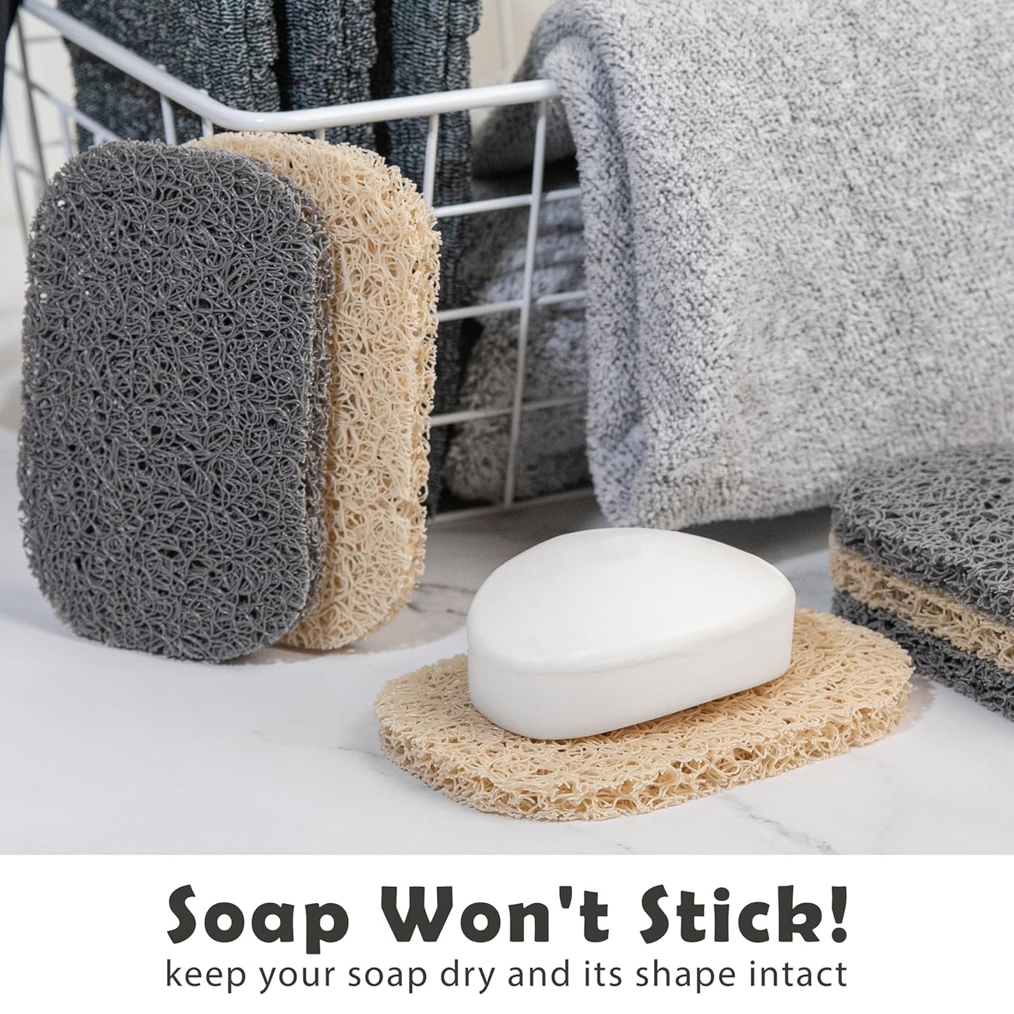 Dluxe Ave. myHomeBody Soap Pocket Exfoliating Soap Saver Pouch Body Scrubber Sponge 6 Soap Lifting Pads