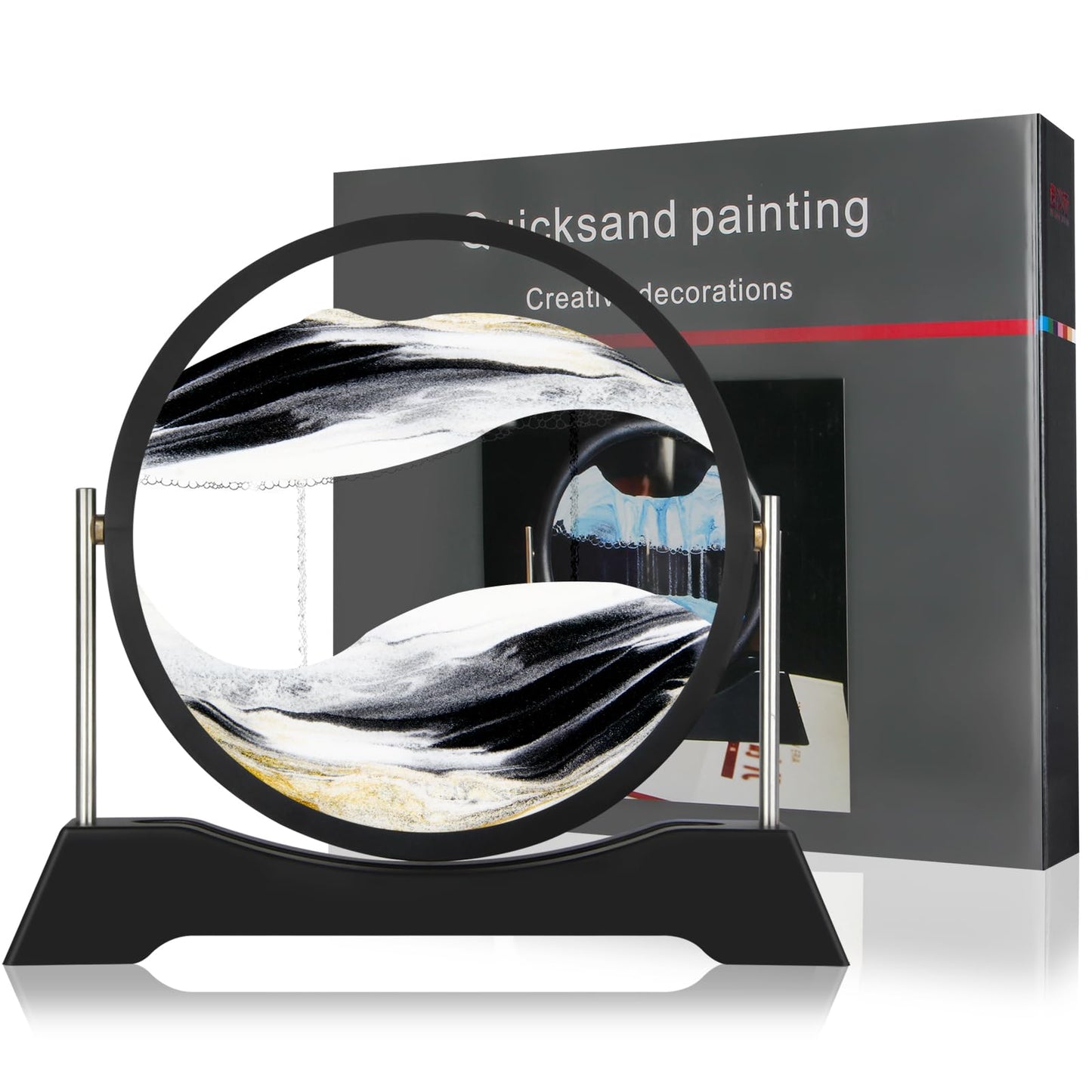 Dluxe Ave. Moving Sand Art Liquid Motion3D Decor,  Moving Art