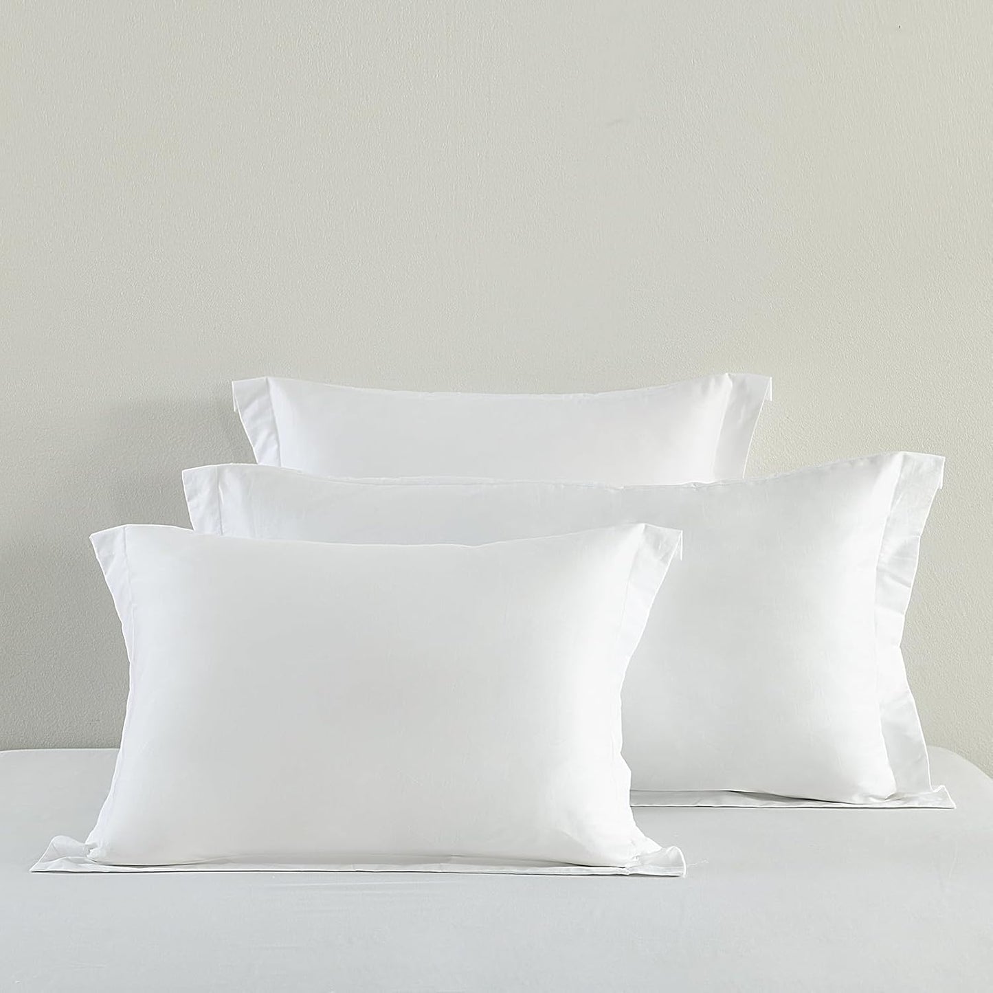 Dluxe Ave. ( QUEEN) 3 Pcs Comforter Set, Fluffy 100% Cotton, Satin Stitch Embroidery, Lightweight Quilted Comforter, White/Gray