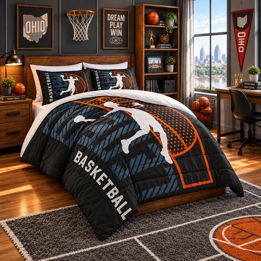 Dluxe Ave. (FULL) 3Pcs Comforter Set/ Black