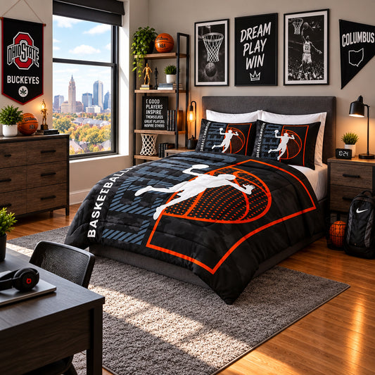 Dluxe Ave. (FULL) 3Pcs Comforter Set/ Black