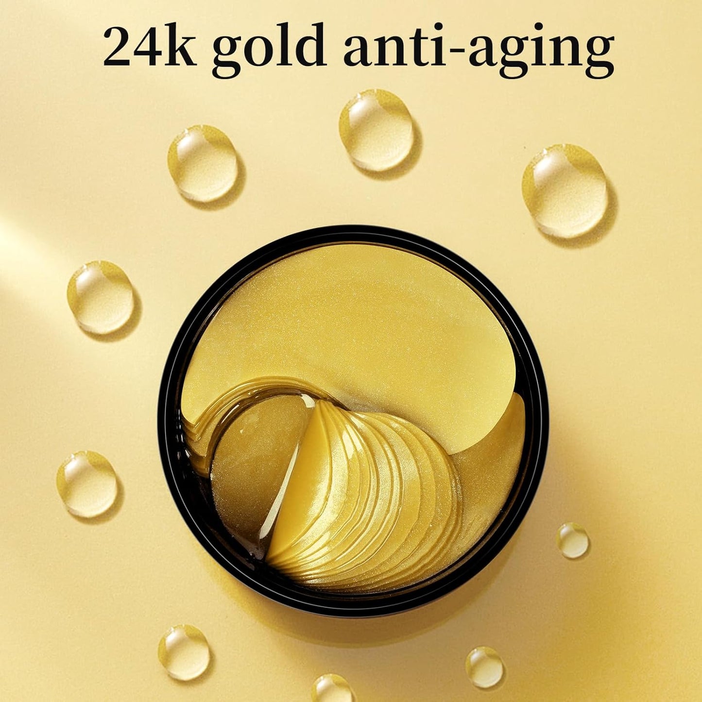 Dluxe Ave. Under Eye patches (64 pcs)-24K Gold Eye Mask with Hyaluronic Acid