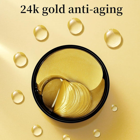 Dluxe Ave. Under Eye patches (64 pcs)-24K Gold Eye Mask with Hyaluronic Acid