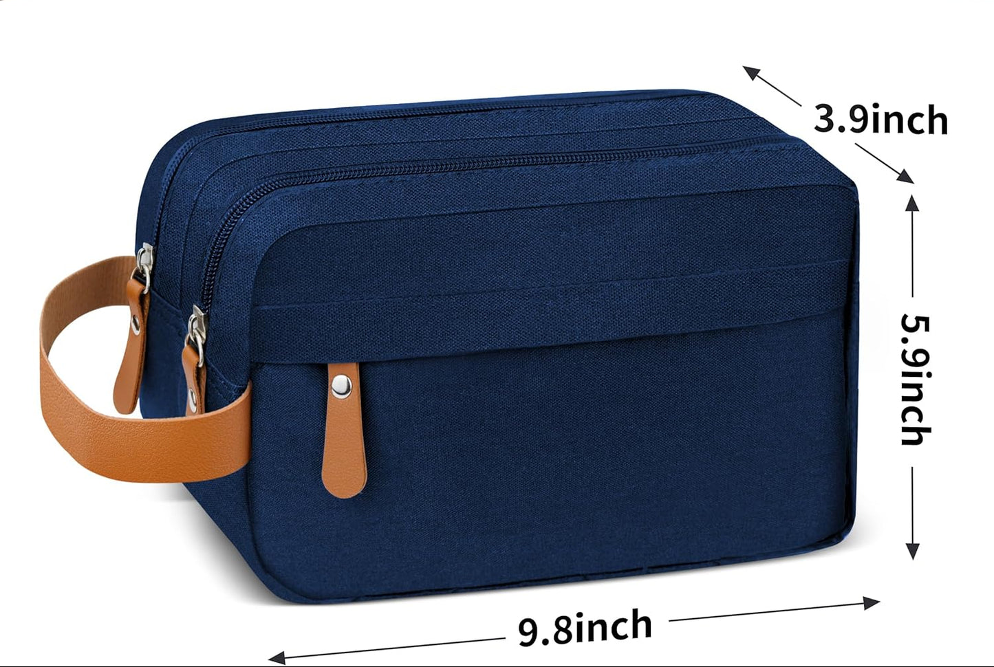 Dluxe Ave. Men Water Resistant Travel Essentials for Toiletries/ 2 Packs/ Black & Navy Blue