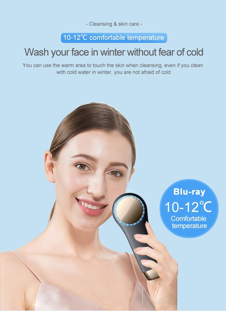 Dluxe Ave. Rechargeable Waterproof for Deep CleansingSilicone Face Cleansing Brush/ Black