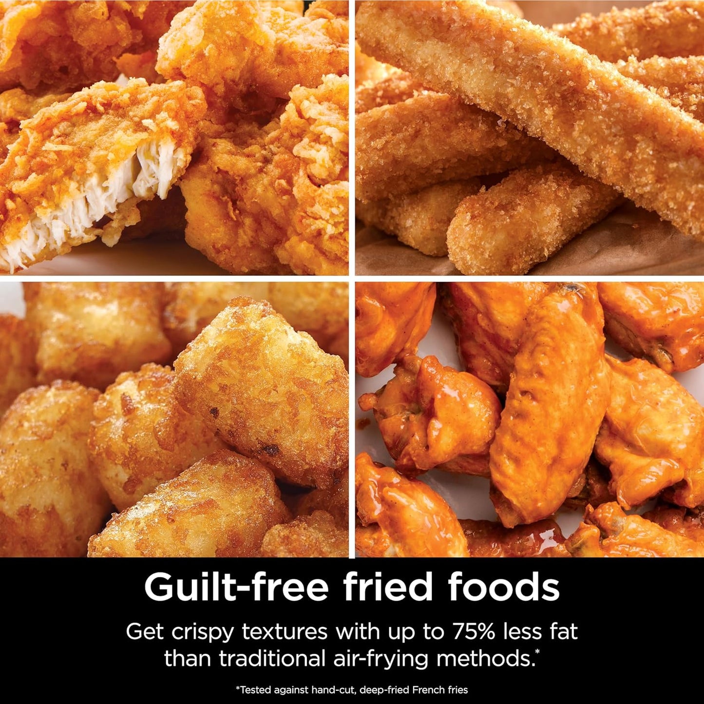 Dluxe Ave. Ninja Air Fryer Pro XL 6-in-1 with 6.5 QT Capacity Max Crisp Air Fry Air Roast Bake Reheat Dehydrate Max Crisp Technology with 450F Nonstick Basket & Crisper Plate Grey AF181