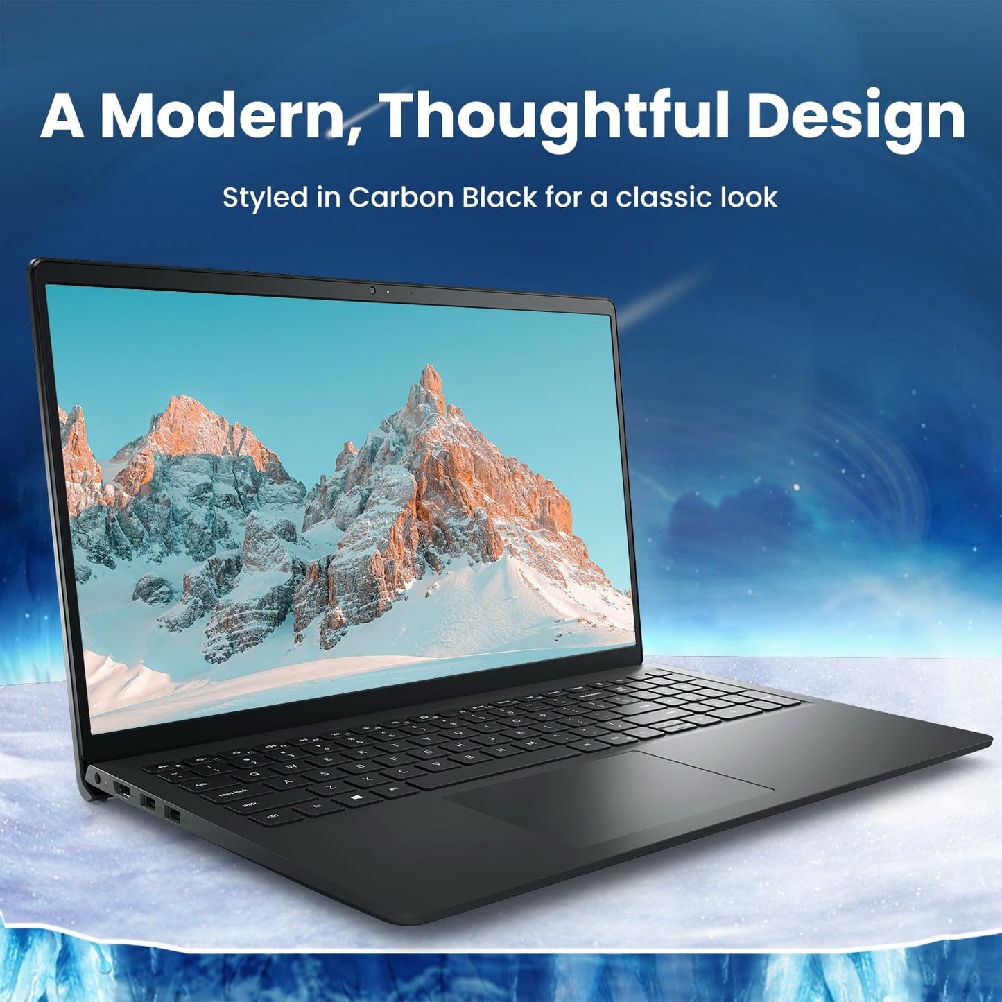 Dluxe Ave. DELL Inspiron 3000 Series 3520 Laptop 15.6" FHD Display Intel Core i3-1215U 8GB RAM 256GB PCIe SSD SD Card Reader Webcam HDMI Wi-Fi 6 Windows 11 Home Black