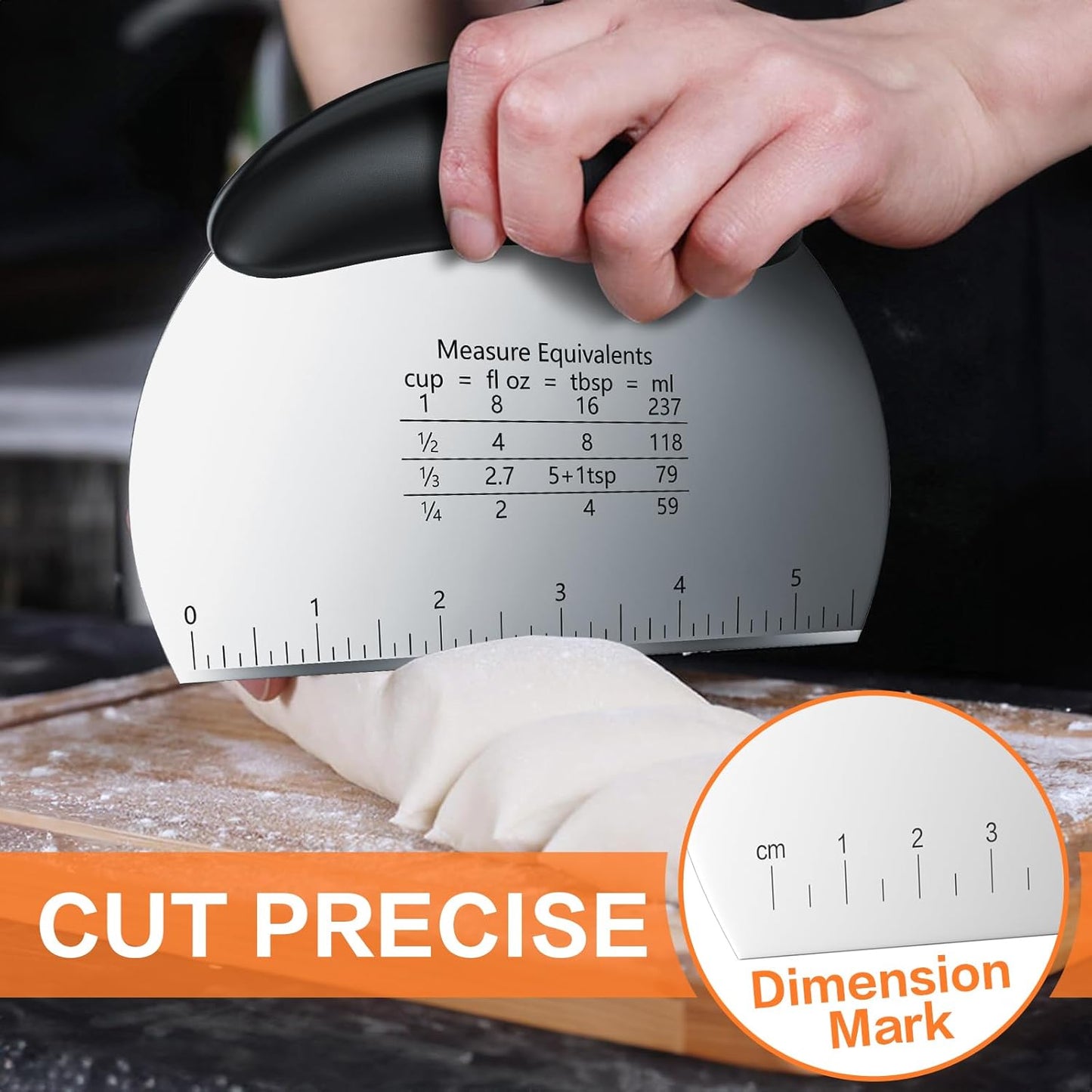 Dluxe Ave. Biscuit Cutter Dough Scraper/ Stainless Steel Set (5Pcs)