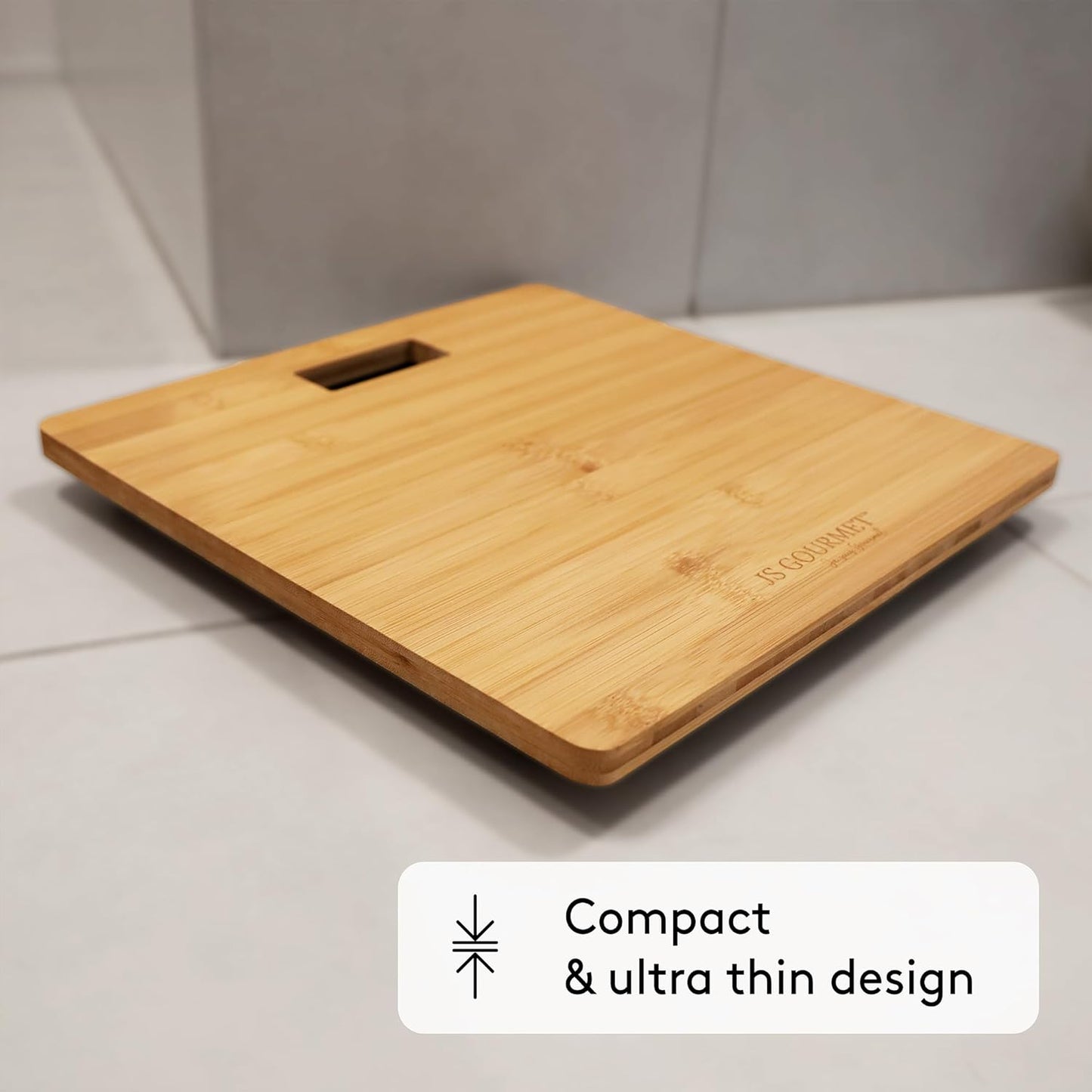 Dluxe Ave. JS Gourmet Wooden Bamboo Bathroom Body Weight Scale with Digital LCD Display