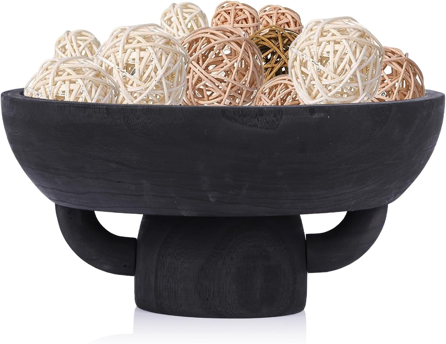 Dluxe Ave. Textured Black Ceramic Decorative Bowl