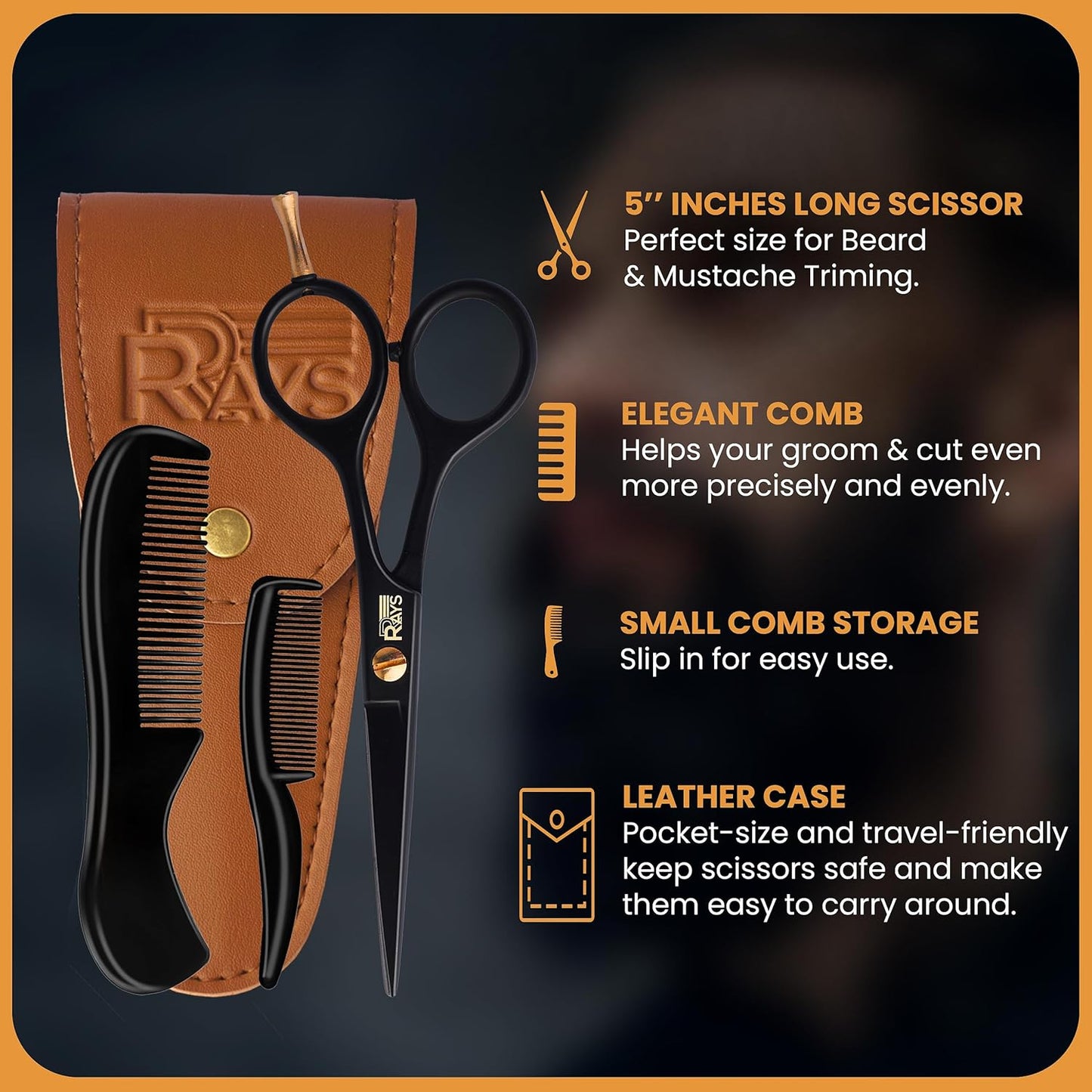 Dluxe Ave. 5 Beard Scissors for Men
