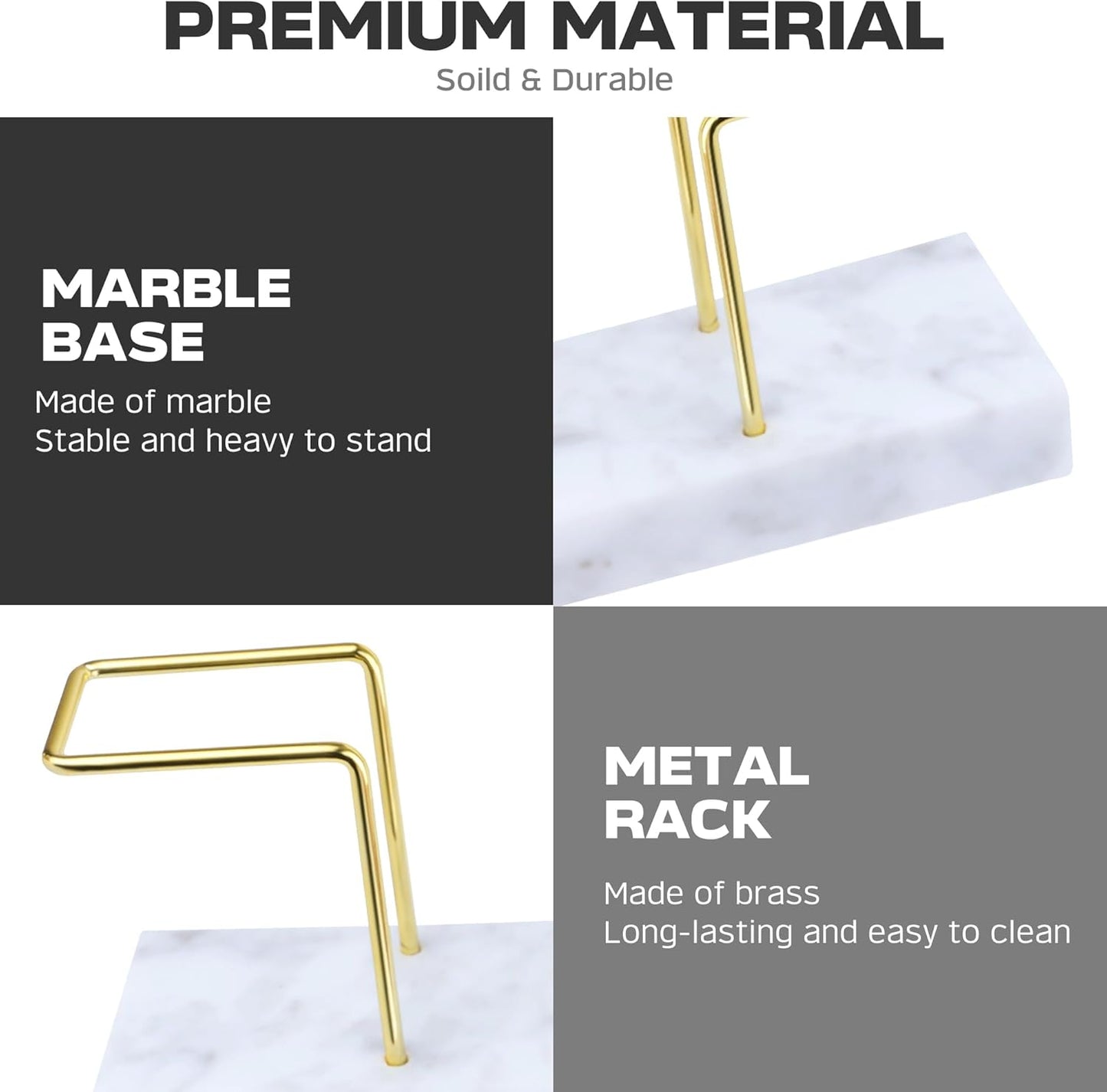 Dluxe Ave. Marble & Brass Rack Coffee Filter Container