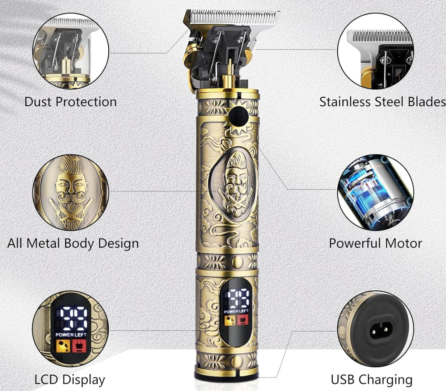 Dluxe Ave. Professional Hair Clippers/ Cordless/ Bronze