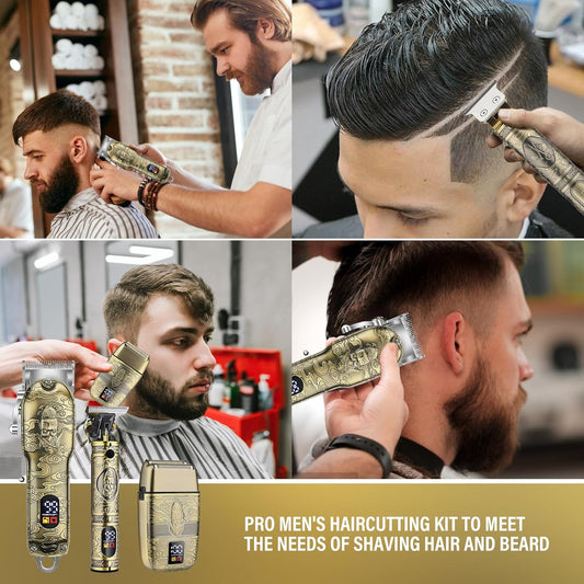 Dluxe Ave. Professional Hair Clippers for Men Cordless,（Bronze)