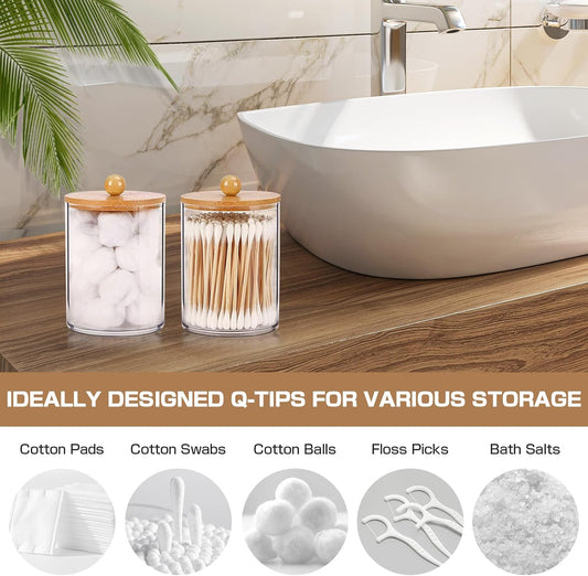 Dluxe Ave. ALPIRIRAL Bamboo Bathroom Accessory Set 5 Pcs Boho Bathroom Accessories Sets