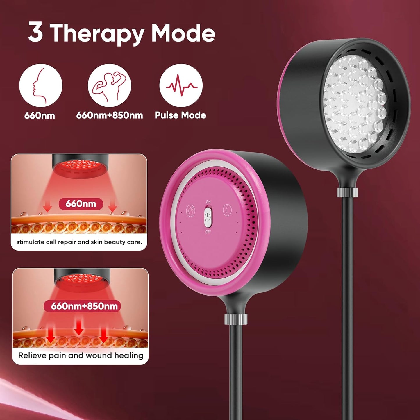 Dluxe Ave. Red Light Therapy for Face/ Infrared Light Therapy for Body 660nm Red Light and 850nm