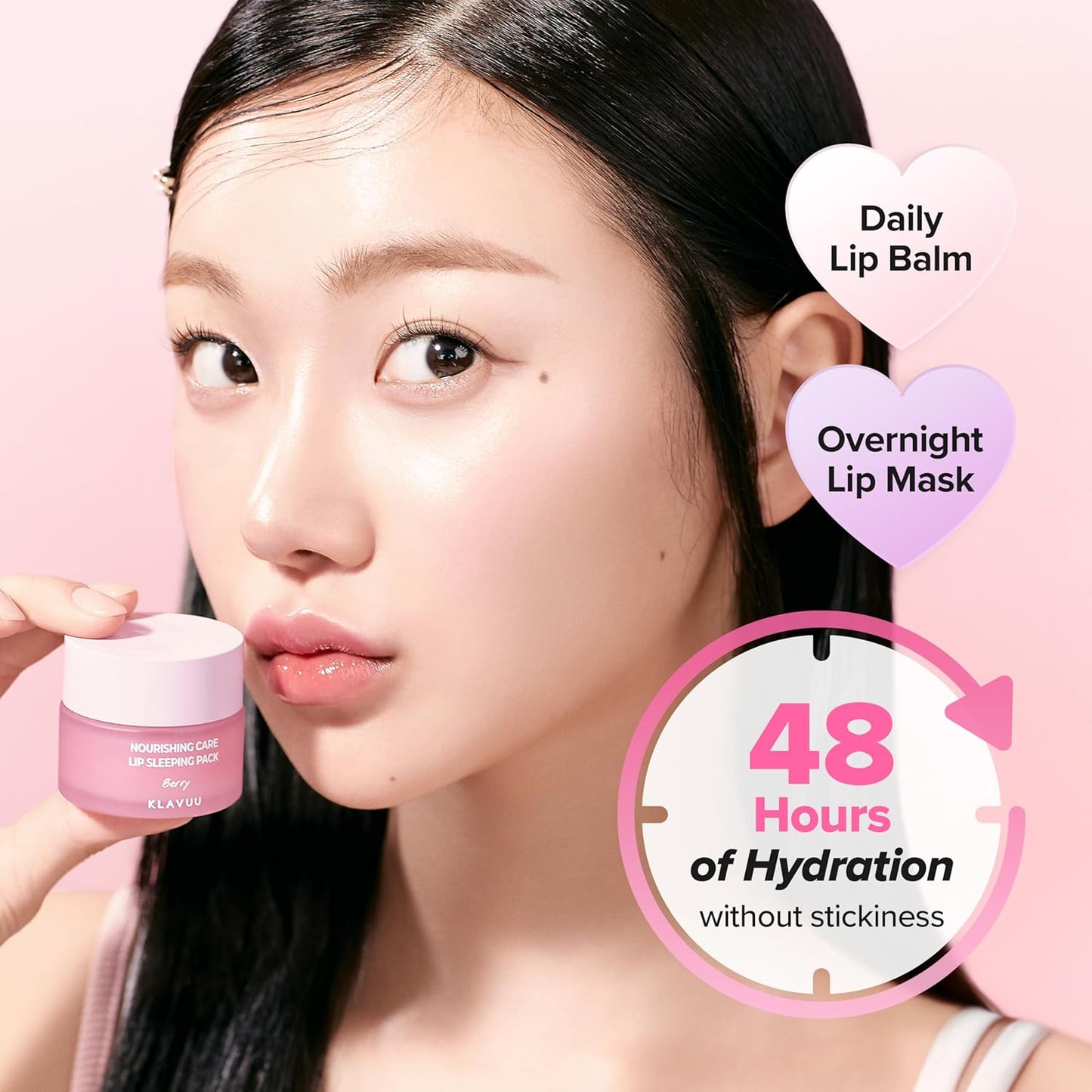 Dluxe Ave. Klavuu Lip Mask Set (2PCS) – Overnight Deep Hydrating Korean Lip Balm Treatment for Very Dry Chapped Lips | Lip Lightening & Plumping with Instant Hydration | Gentle Exfoliating (Berry & Coconut)