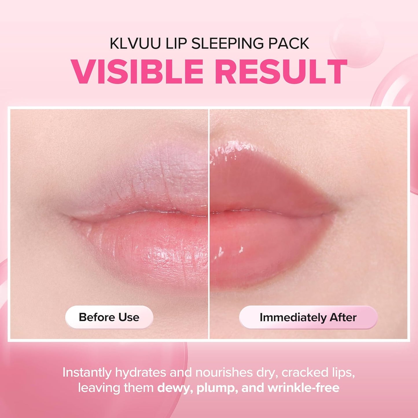 Dluxe Ave. Klavuu Lip Mask Set (2PCS) – Overnight Deep Hydrating Korean Lip Balm Treatment for Very Dry Chapped Lips | Lip Lightening & Plumping with Instant Hydration | Gentle Exfoliating (Berry & Coconut)