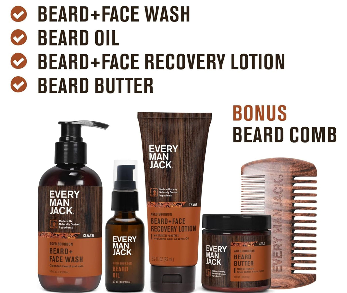 Dluxe Ave. Mens Aged Bourbon Beard Set/Grooming Essentials