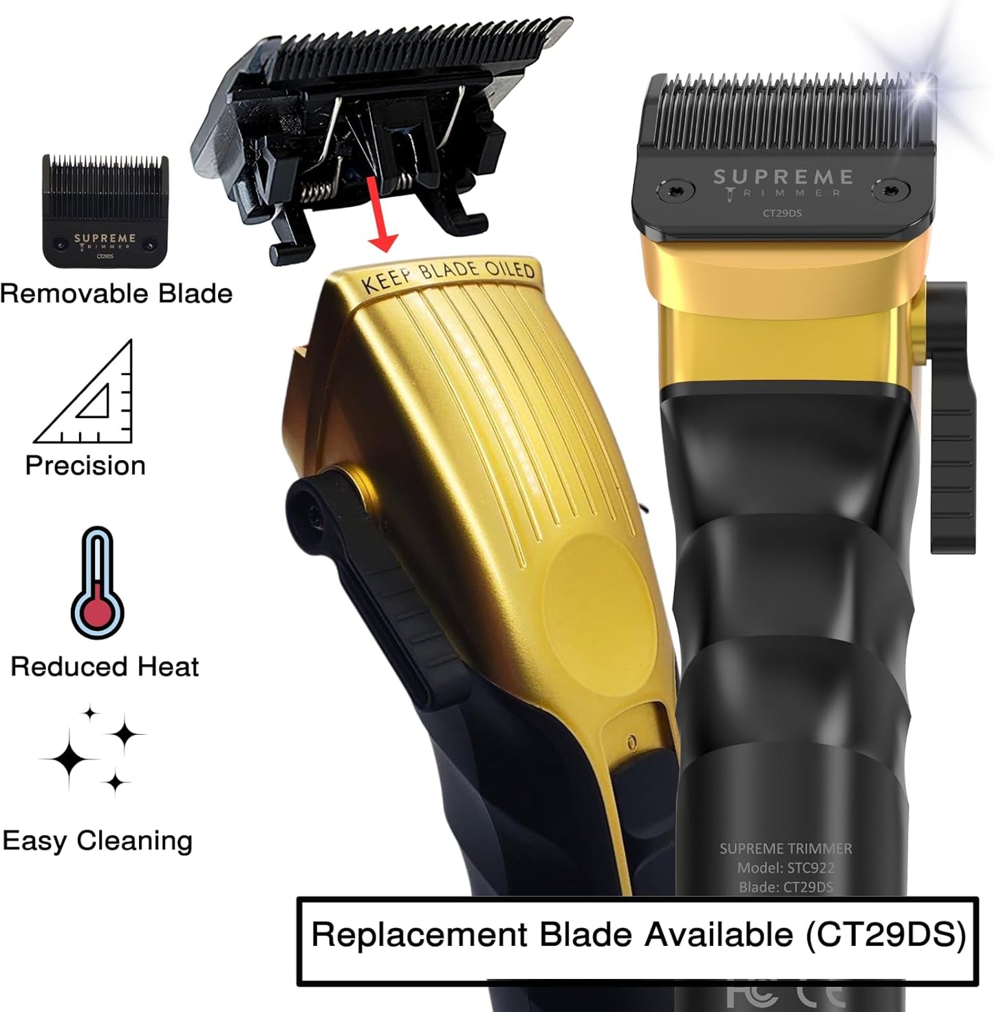Dluxe Ave. Supreme Trimmer/ 2 Speed/ Gold