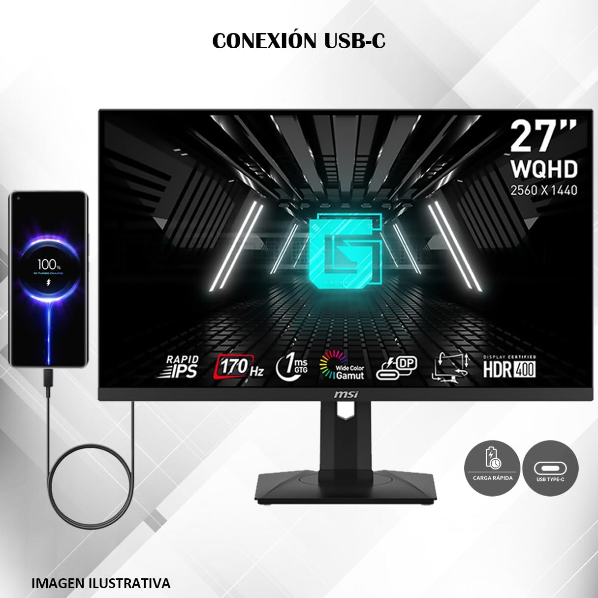 Dluxe Ave. MSI G274QPF 27" Gaming Monitor • 2560 x 1440 (2K WQHD)