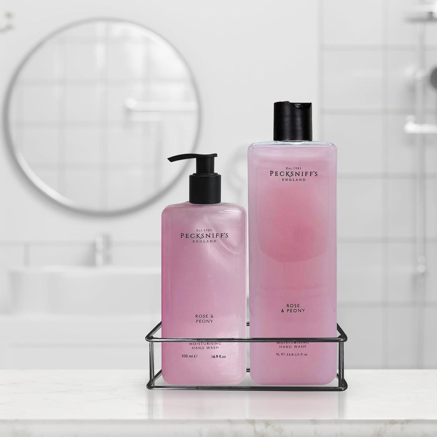 Dluxe Ave. Classic Moisturizing Hand Wash 500ml Set with 1L Refill (Rose & Peony)