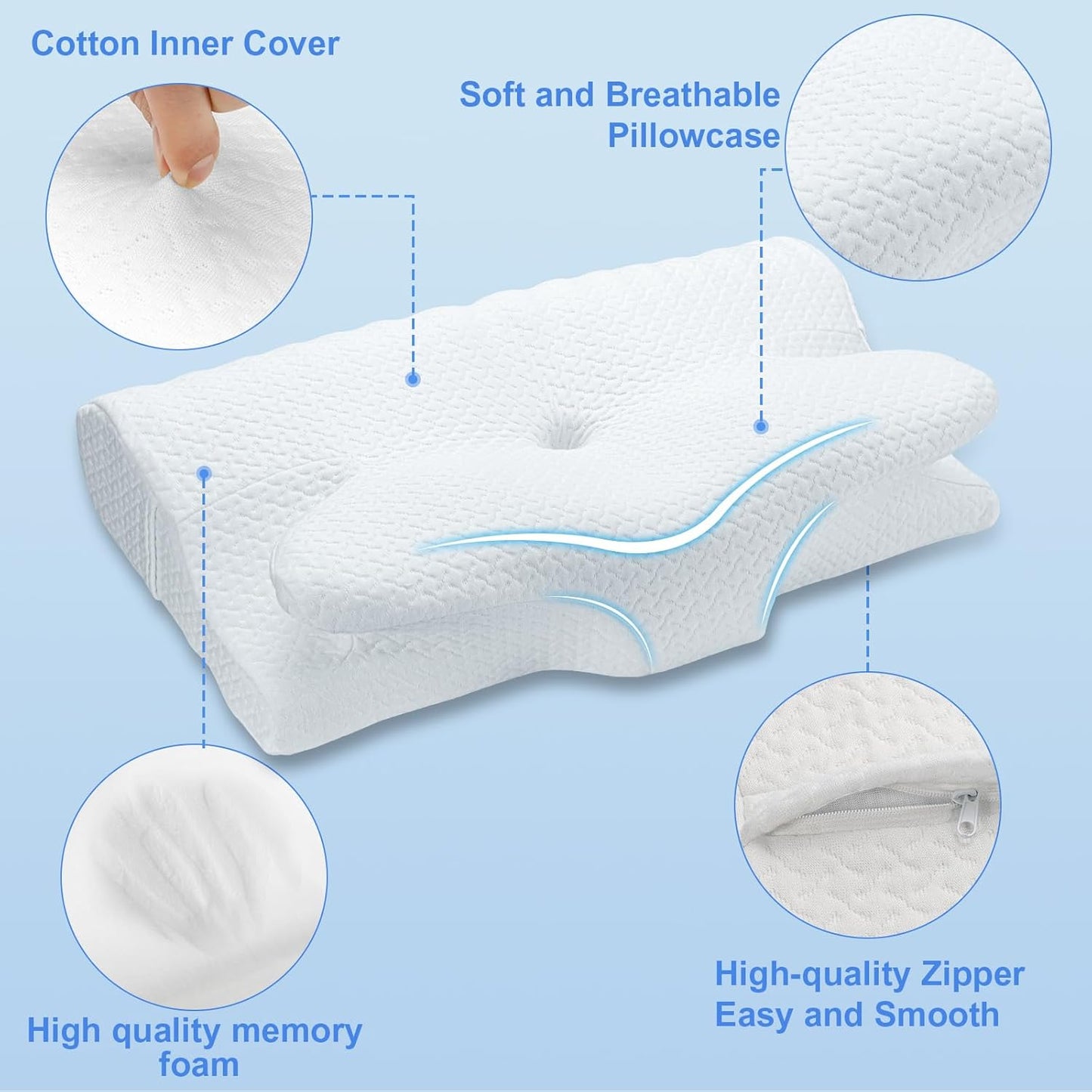 Dluxe Ave. Neck Pillow Neck & Cervical Pillows for Neck Support