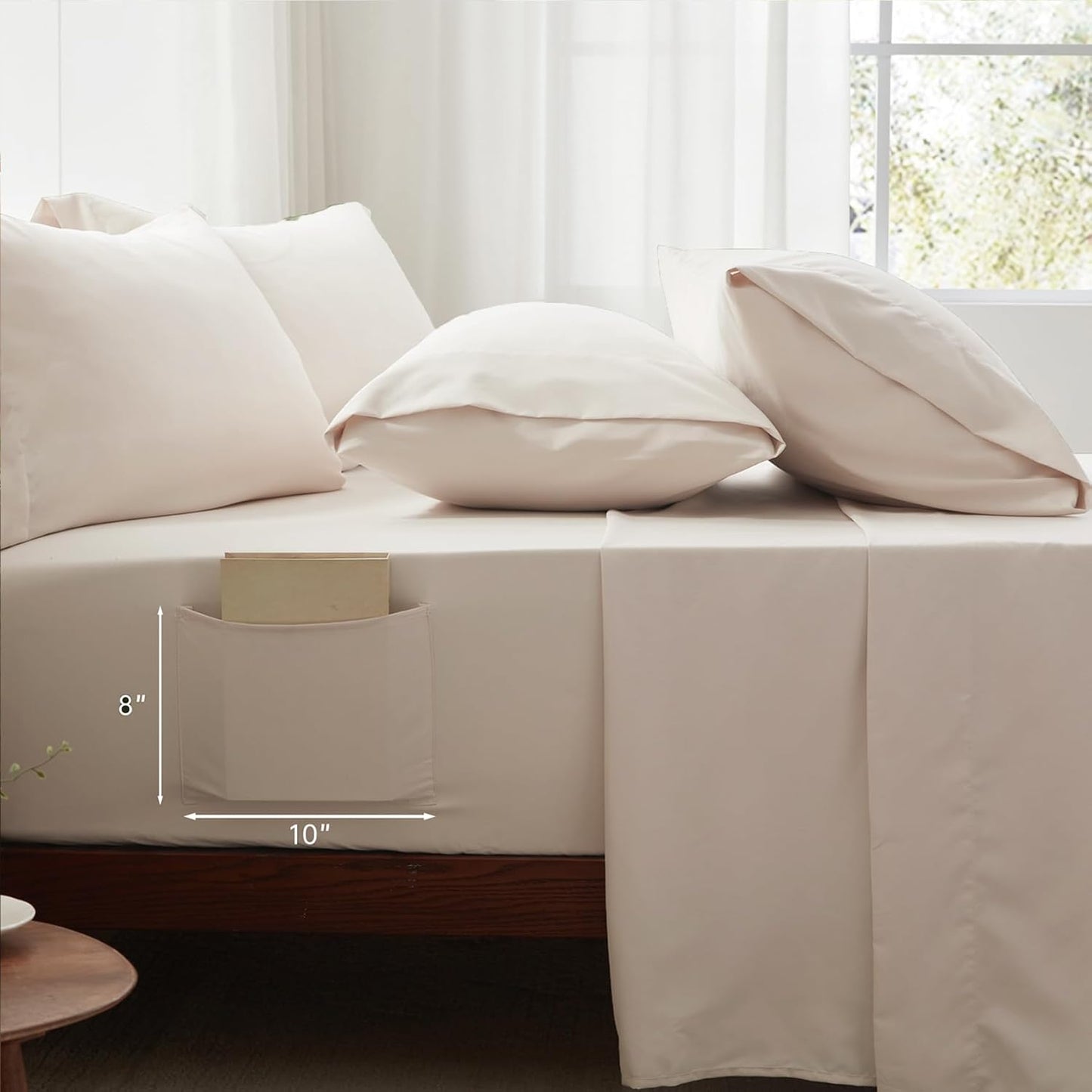 Dluxe Ave. ( FULL) 7 Pcs Comforter Set/ Ultra-Soft/ Beige