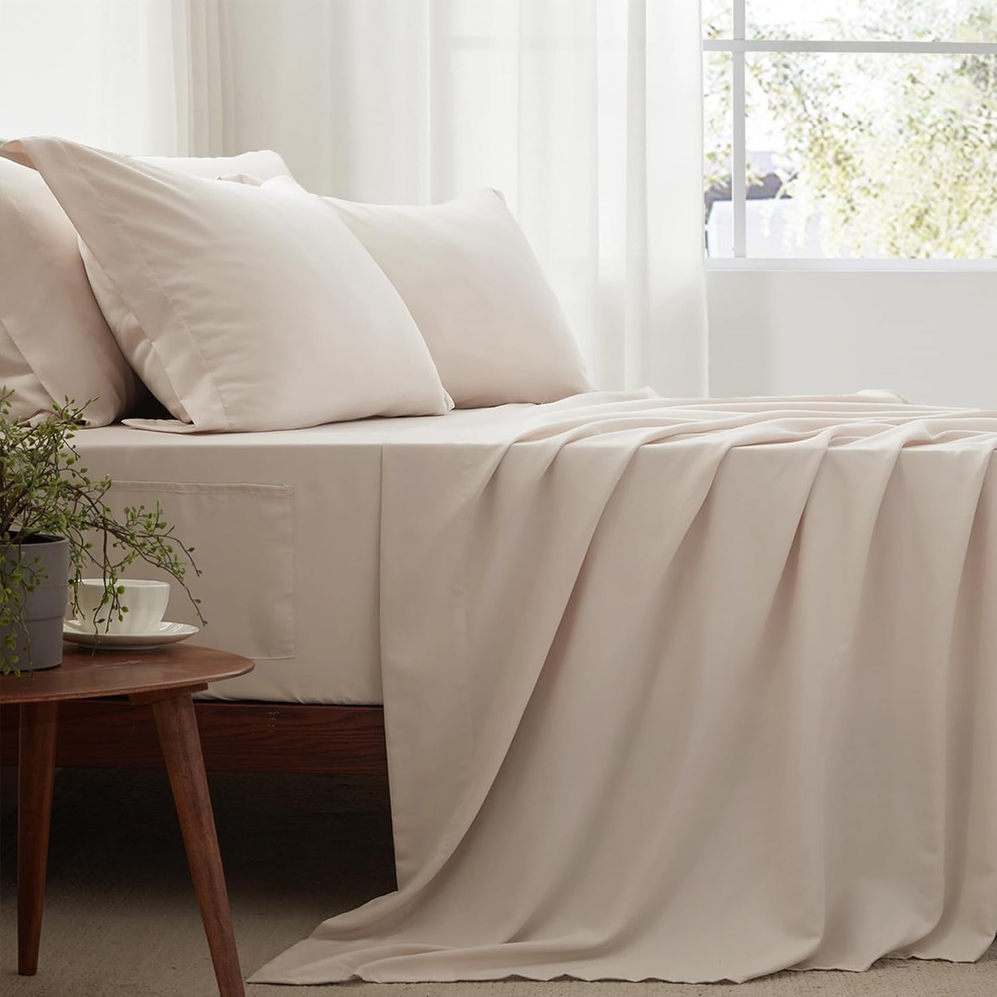 Dluxe Ave. ( FULL) 7 Pcs Comforter Set/ Ultra-Soft/ Beige