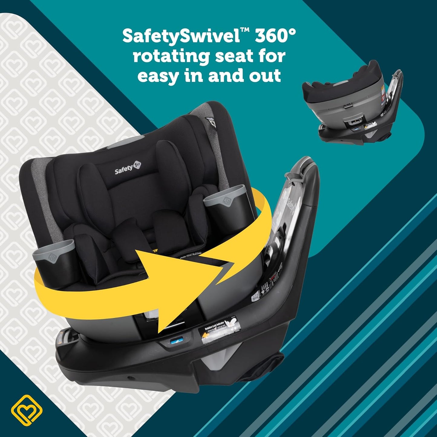 Dluxe Ave. 360 ST Car Seat / 3 Modes Rear Facing Car Seat Forward Facing/ Booster / Skyline