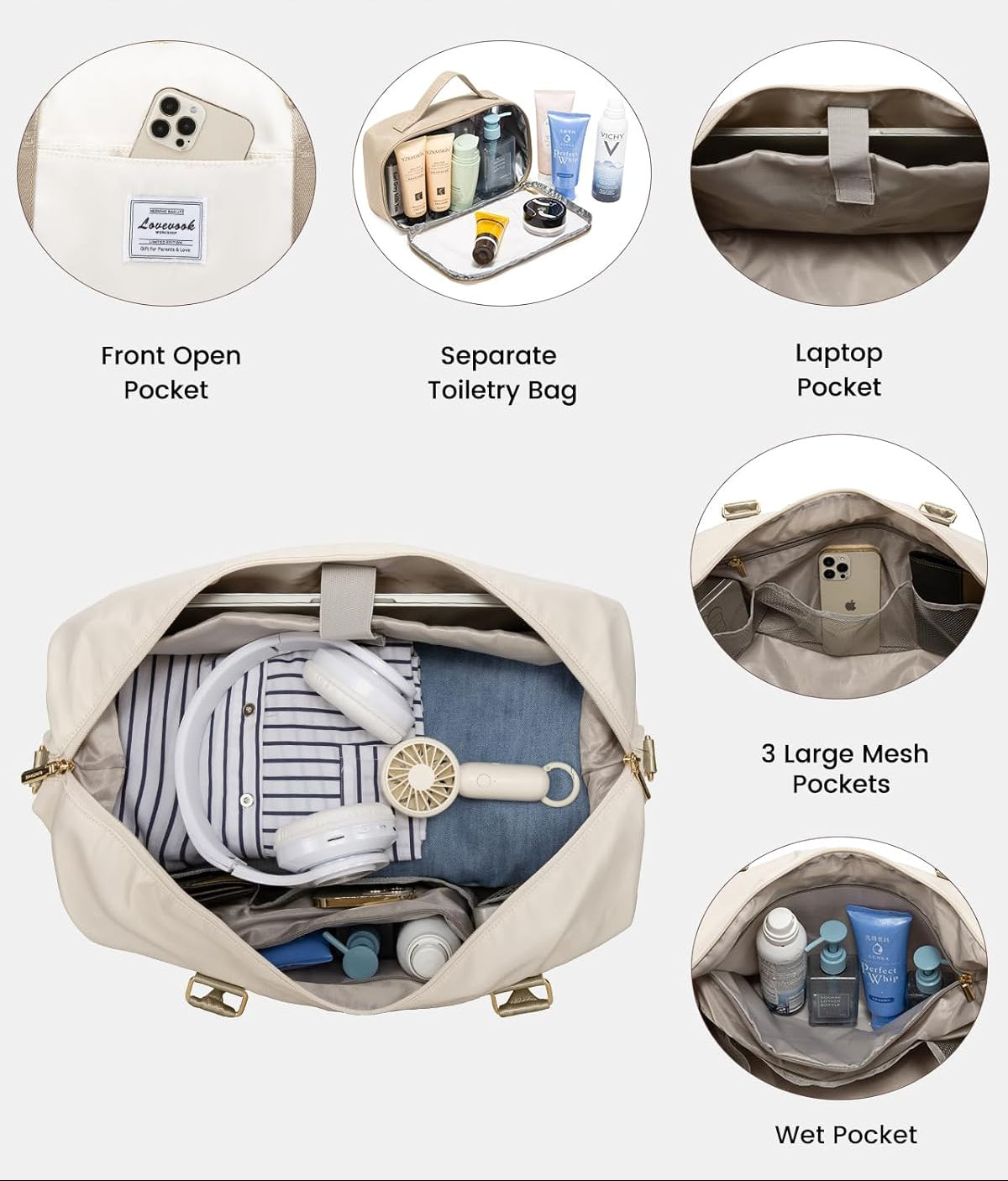 Dluxe Ave. Carry on Overnight Bag with Shoe Compartment/ Laptop Pocket/ Toiletry Bag