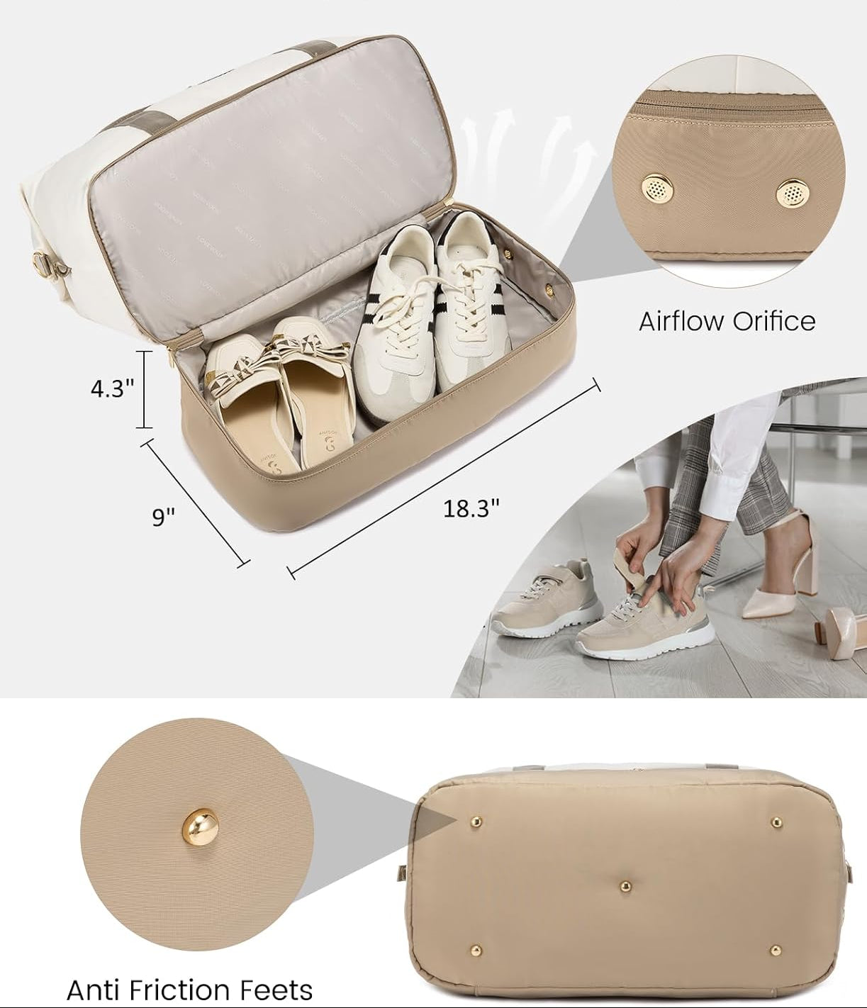 Dluxe Ave. Carry on Overnight Bag with Shoe Compartment/ Laptop Pocket/ Toiletry Bag