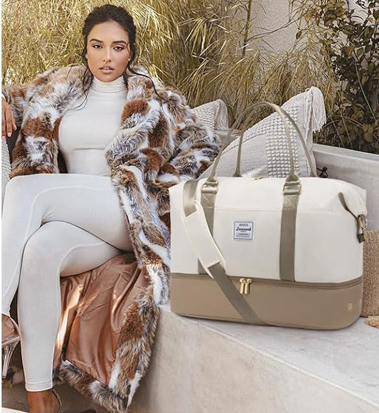 Dluxe Ave. Carry on Overnight Bag with Shoe Compartment/ Laptop Pocket/ Toiletry Bag
