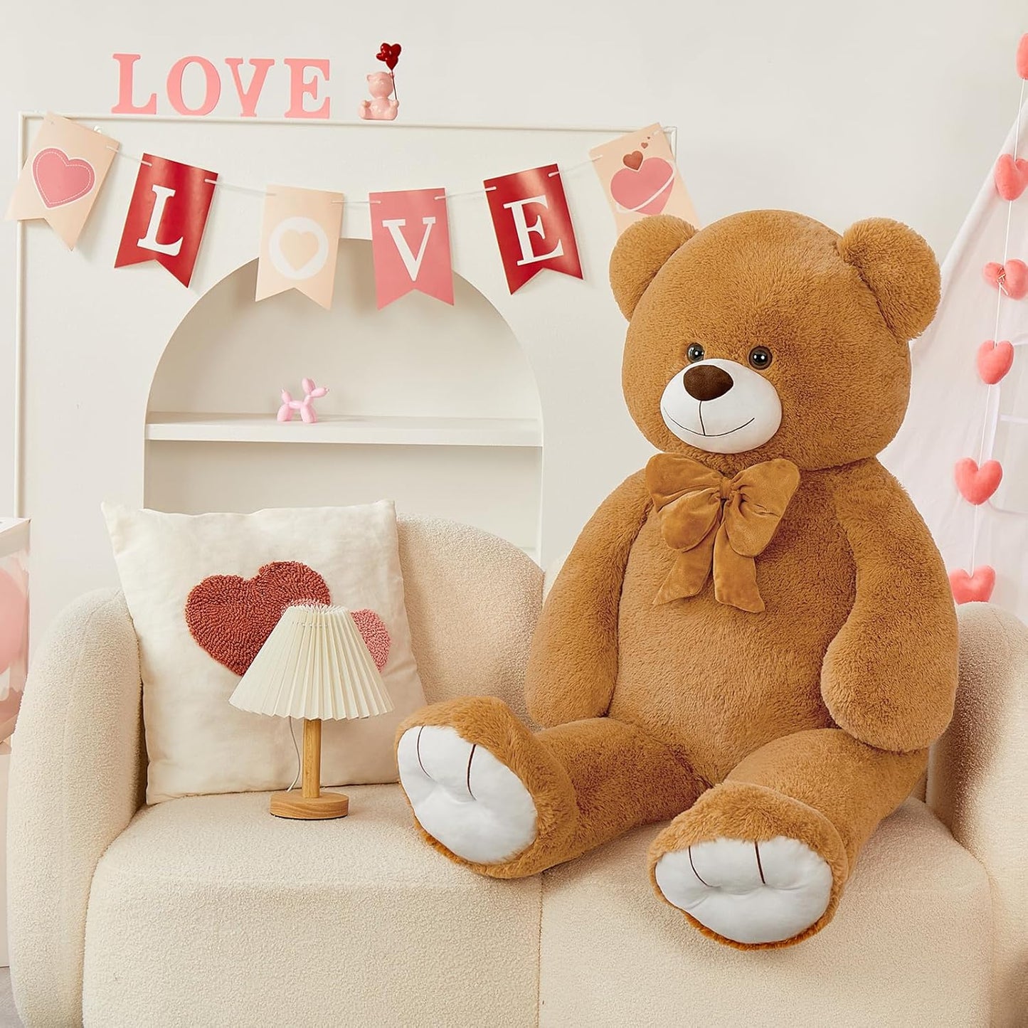 Dluxe Ave.  Giant Teddy Bear  4 Feet Soft Big Stuffed Animal Life Size 47 Inch Plush