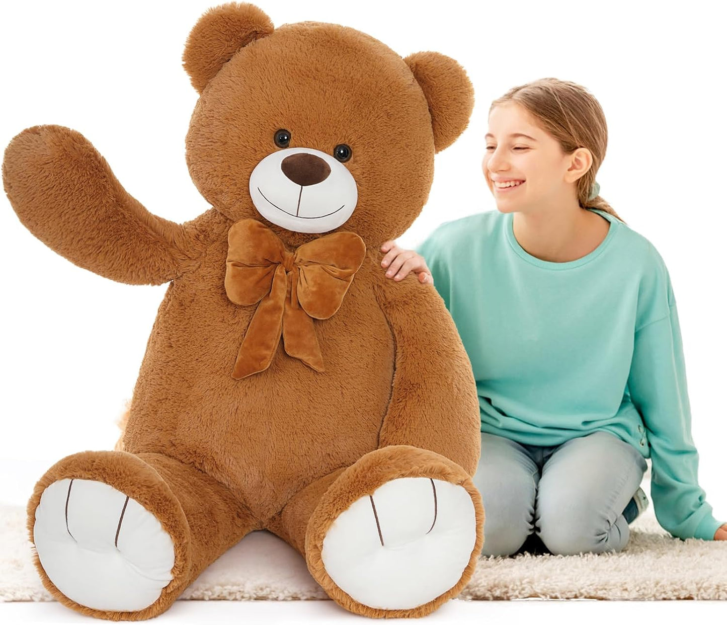 Dluxe Ave.  Giant Teddy Bear  4 Feet Soft Big Stuffed Animal Life Size 47 Inch Plush