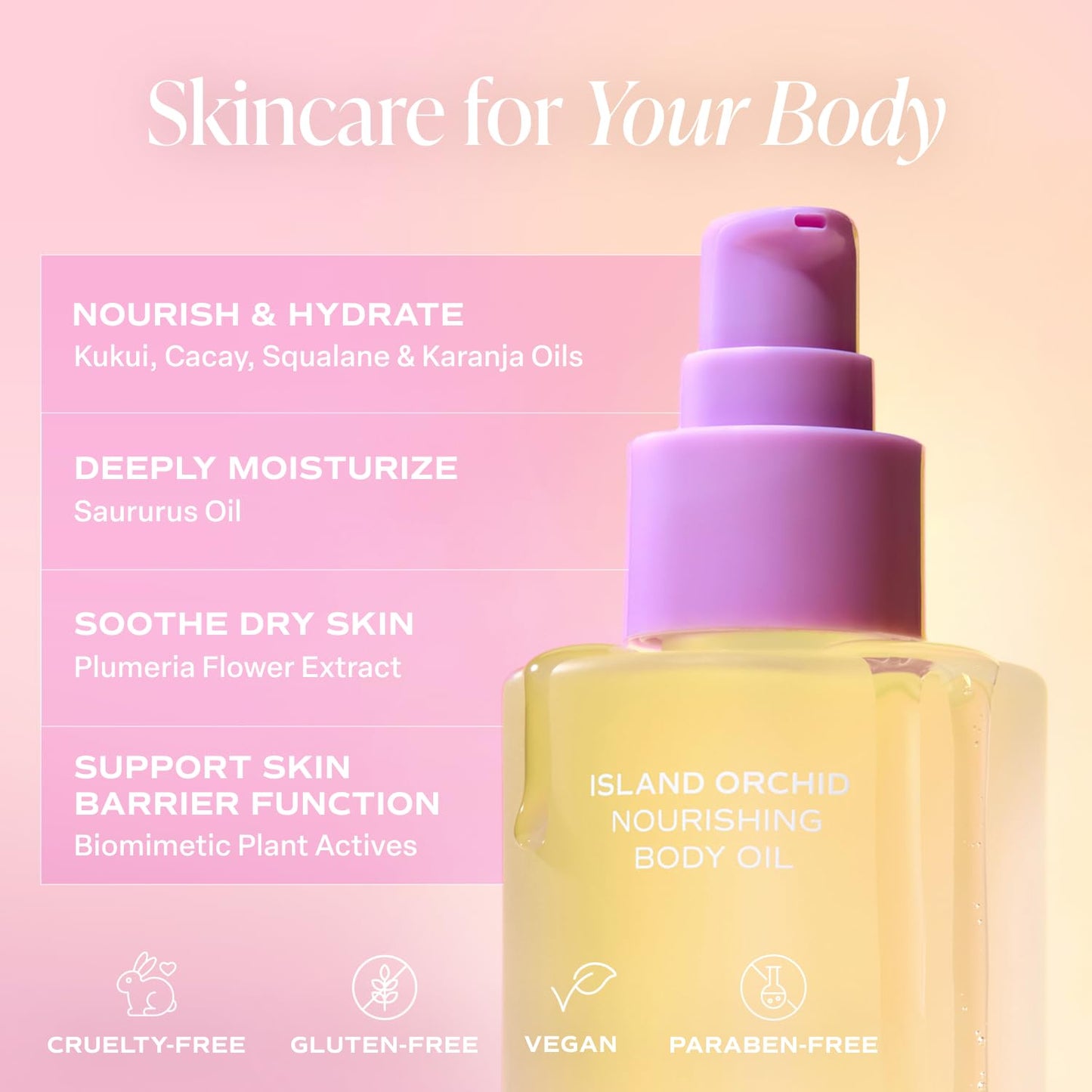 Dluxe Ave. Saltair - Island Orchid Body Oil - Nourishing Body Moisturizer