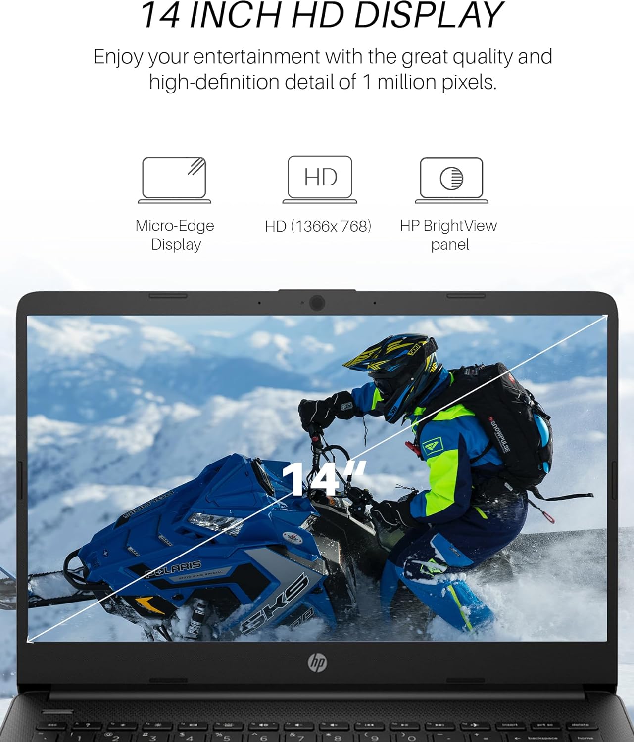 Dluxe Ave. HP 2024 Stream 14 Inch Laptop for Students and Business Intel Celeron N4120 Black Laptop 16GB RAM + 320GB Storage (64GB eMMC+256GB MSD) ‎Intel UHD Graphics 1-Year Office 365 Windows 11 S