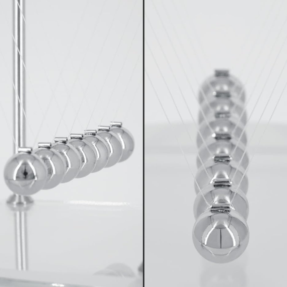 Dluxe Ave. Pendulum with 7 Balls Balance Ball 60+ Sec Swing time Glass Base