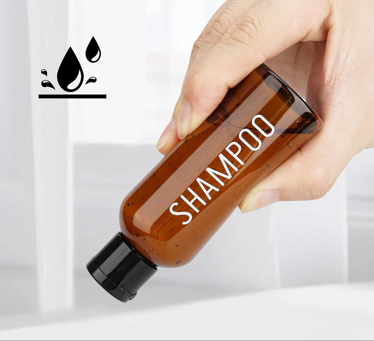 Dluxe Ave.  Travel Bottles for Toiletries/ 6 Pack 3.4oz/  TSA Approved Leak Proof/ Brown