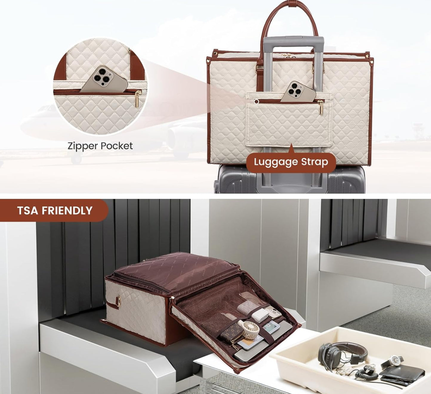 Dluxe Ave. Large Travel Duffle Bag/ with Wet Pocket Shoe Bag