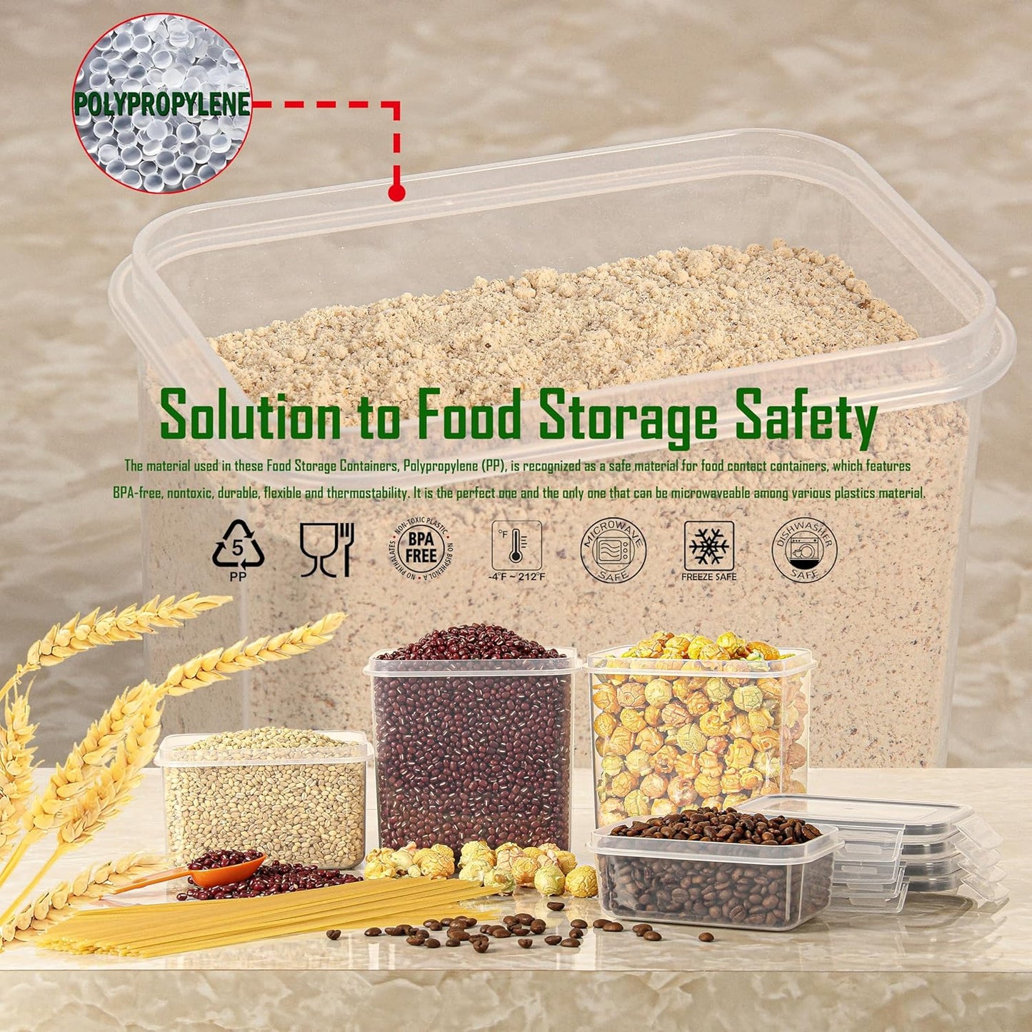 Dluxe Ave. Airtight Food Storage Containers with Lids Set 30 Pack with Labels & Spoons
