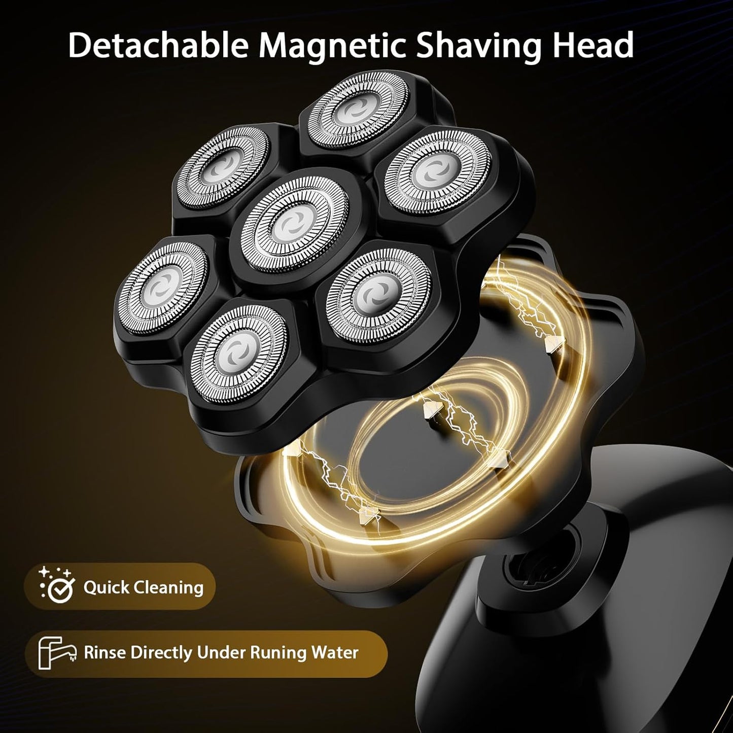 Dluxe Ave. 6-in-1 Electric Head Shavers/ Black