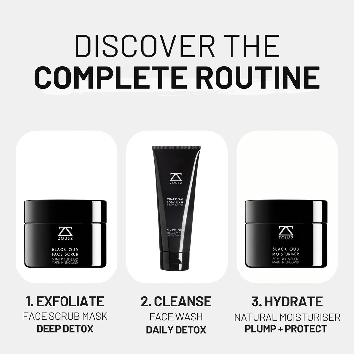 Dluxe Ave. ZOUSZ Black Oud Mens Face Moisturiser – Hydrating for Him 50mL