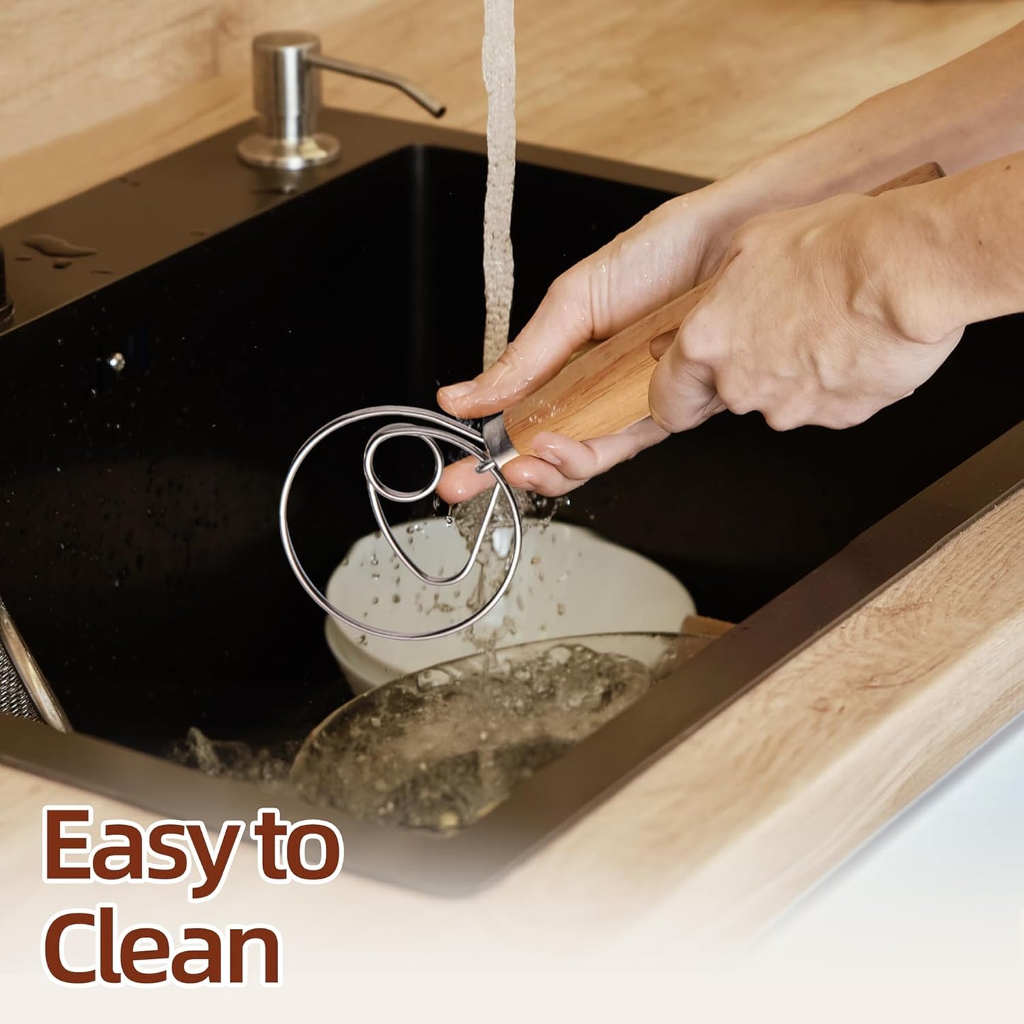 Dluxe Ave. Mee 2ou Danish Dough Whisk - Bench Scraper - Bread Lame Sourdough Scoring Tool Set Of 3Dough Cutter Dough Scoring Tool With 5 Blades