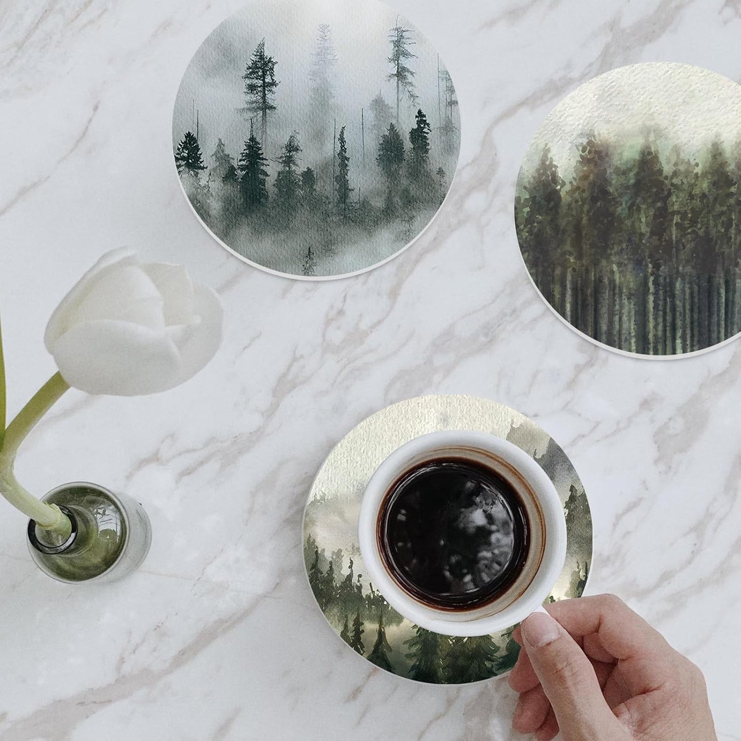 Dluxe Ave. Whaline 6Pcs Forest Coasters
