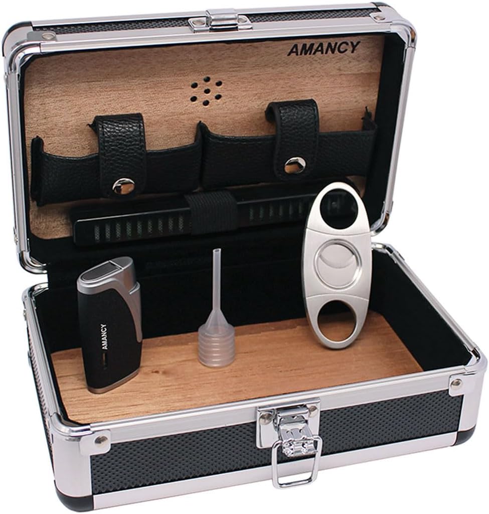Dluxe Ave. Elegant Cigar Accessories Set/ Hard Portable