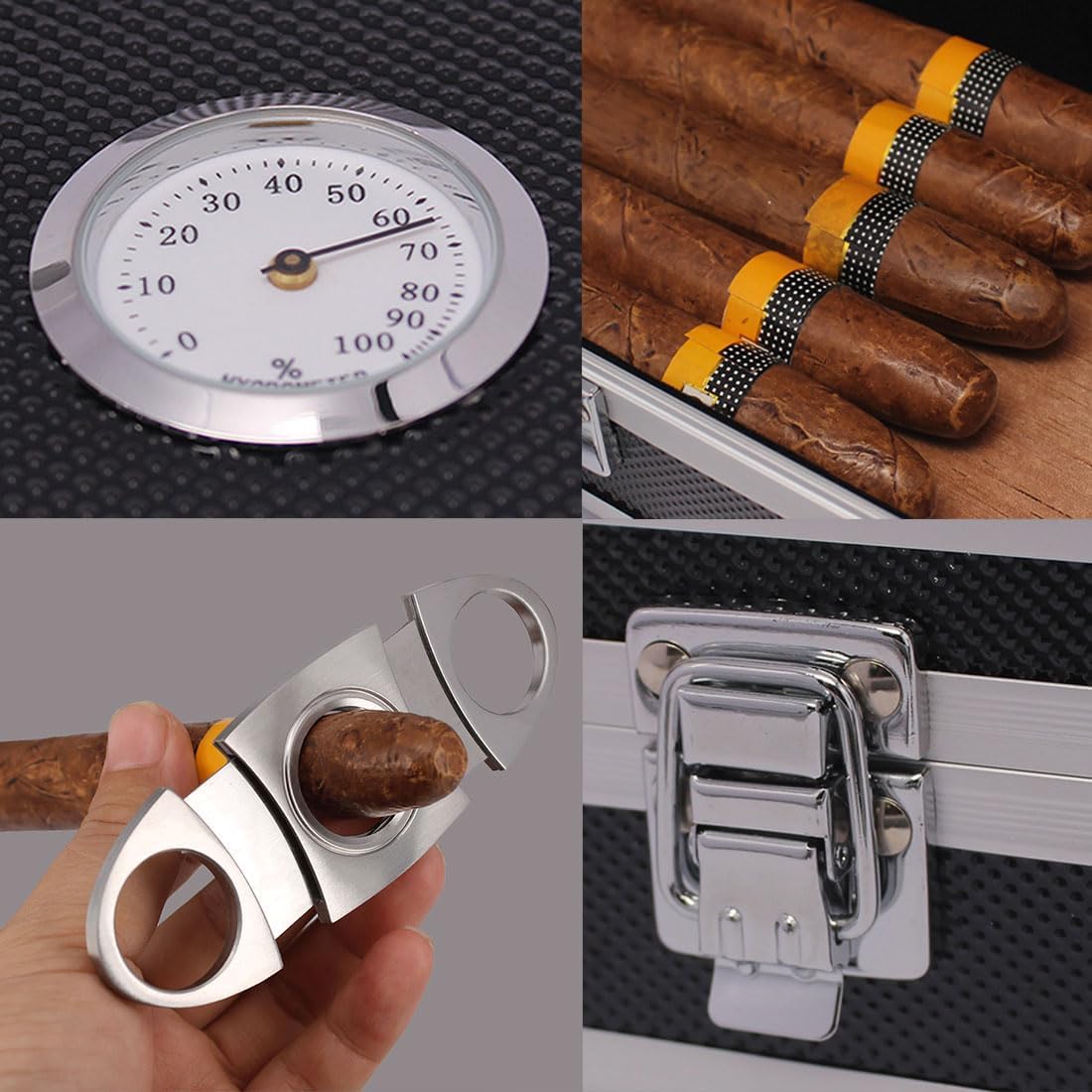 Dluxe Ave. Elegant Cigar Accessories Set/ Hard Portable