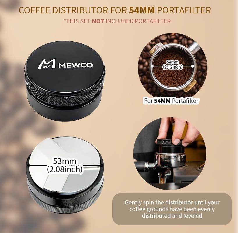 Dluxe Ave. 7 Pack Espresso Tamper Station&Coffee Distributor  (54 mm)