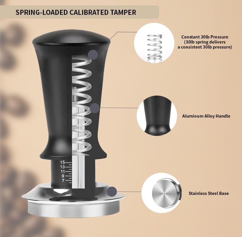 Dluxe Ave. 7 Pack Espresso Tamper Station&Coffee Distributor  (54 mm)